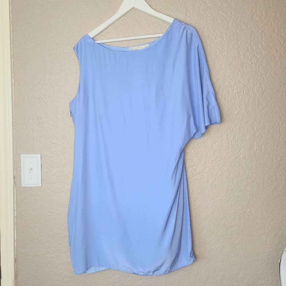 Marie Oliver one Shoulder Silk Dress